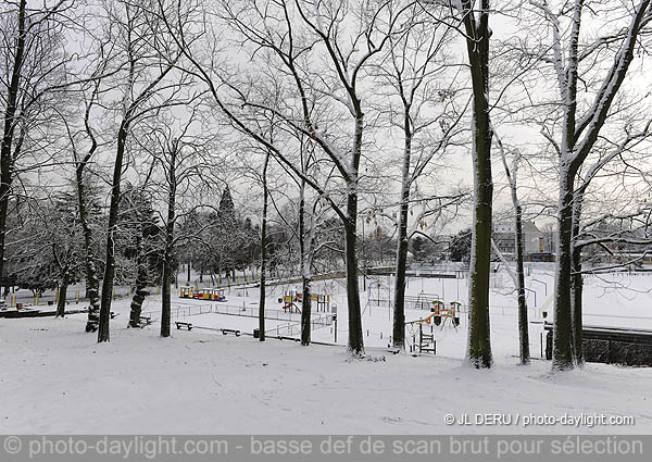 parc de Cointe sous la neige